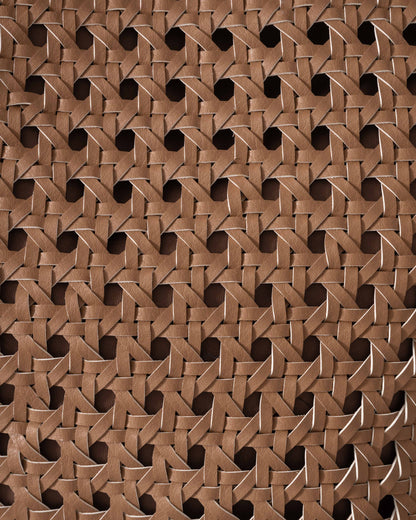 Ilse Jacobsen Braided Shopper With Black Detailing - Mocca Black 248001 - CHO - Designer Womens Tote Bags