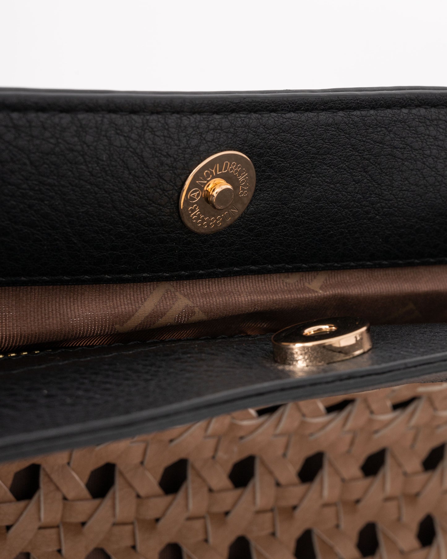 Ilse Jacobsen Braided Shopper With Black Detailing - Mocca Black 248001 - CHO - Designer Womens Tote Bags