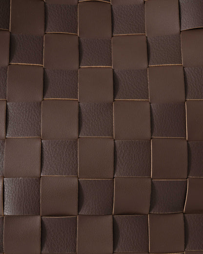 Ilse Jacobsen Chip Braided Cross-Body Shopper - Chocolate Brown 229 - CHO - Designer Womens Tote Bags