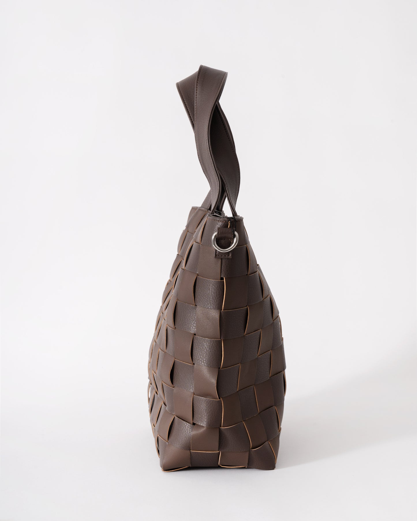 Ilse Jacobsen Chip Braided Cross-Body Shopper - Chocolate Brown 229 - CHO - Designer Womens Tote Bags