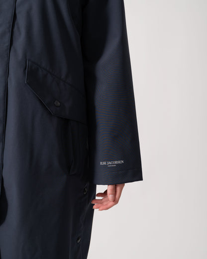 Ilse Jacobsen Daybreak Womens Long Softshell Raincoat - Dark Indigo 660