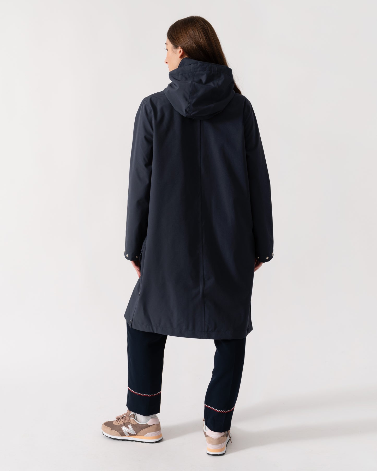 Ilse Jacobsen Daybreak Womens Long Softshell Raincoat - Dark Indigo 660