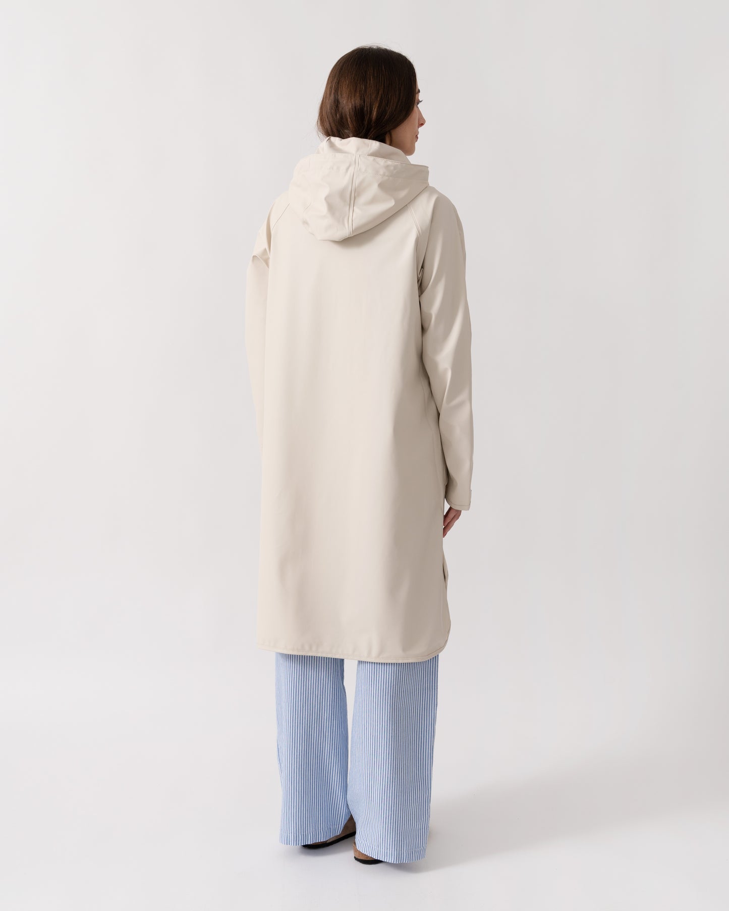 Ilse Jacobsen Rain Womens A-Line Rubberised Raincoat - Milk Creme 121