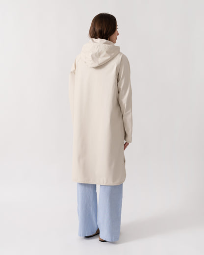 Ilse Jacobsen Rain Womens A-Line Rubberised Raincoat - Milk Creme 121