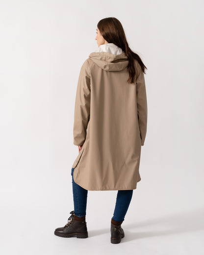 Ilse Jacobsen Rain Womens A-Line Rubberised Raincoat - Wheat 222