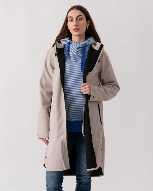 Ilse Jacobsen Rain Womens A-Line Softshell Raincoat - Chateau Gray 029
