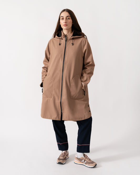 Ilse Jacobsen Rain Womens A-Line Softshell Raincoat - Mocca 248