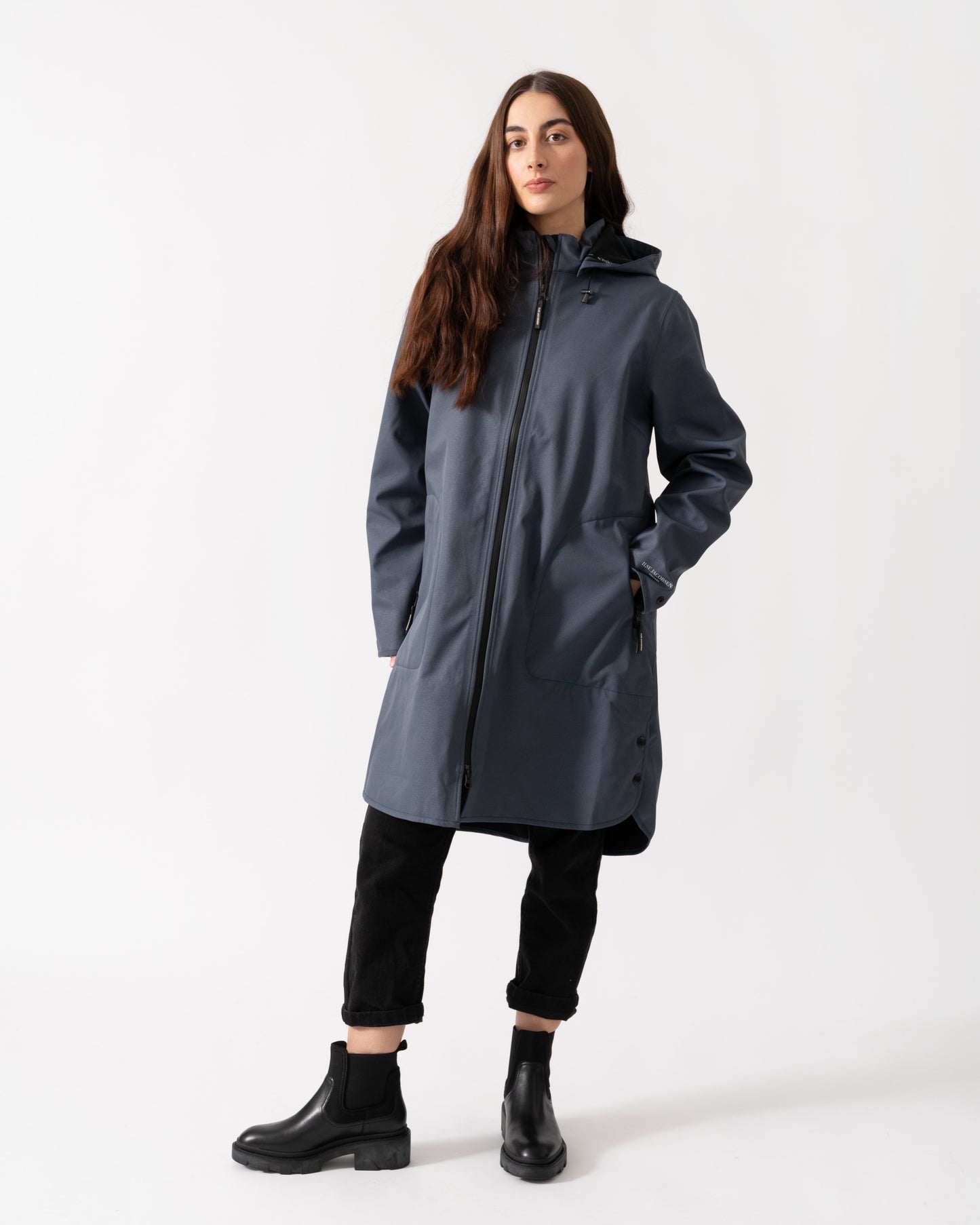 Ilse Jacobsen Rain Womens A-Line Softshell Raincoat - Ombre Blue 604