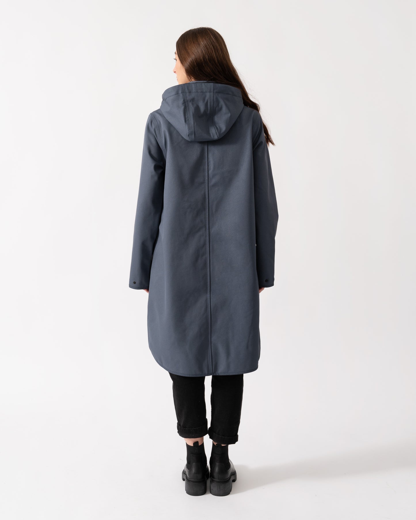 Ilse Jacobsen Rain Womens A-Line Softshell Raincoat - Ombre Blue 604