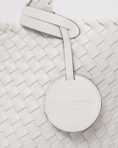 Reversible Braided Shopper in Moonstruck Silver 030710 - Tag close up