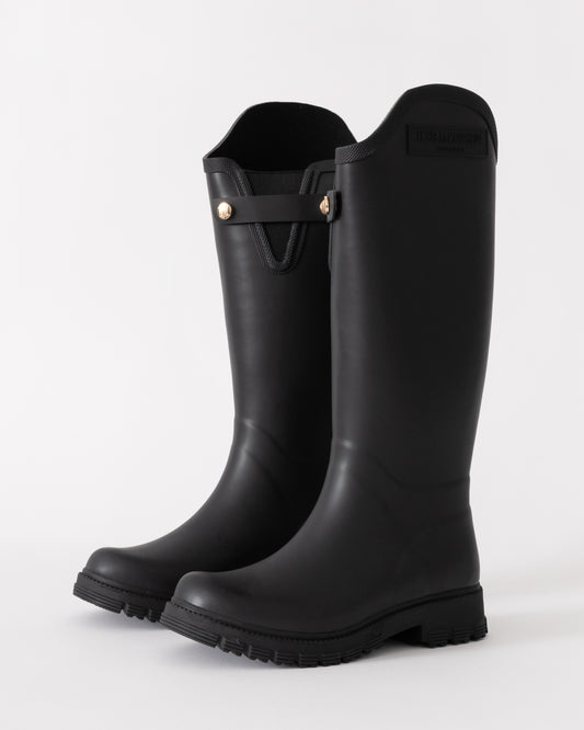 RUBSWIFT02 Asymmetric Rain Boot in Black