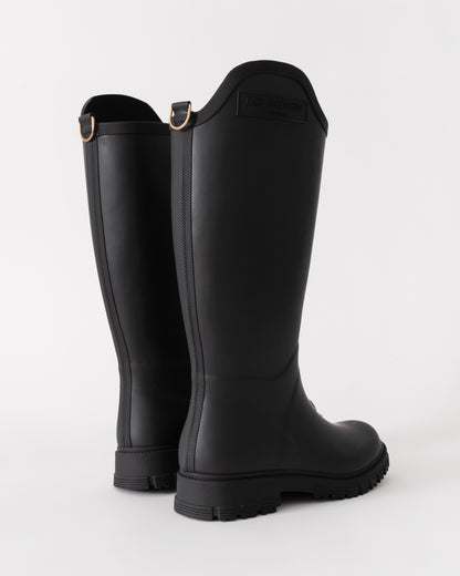 Ilse Jacobsen RubSwift Asymmetric Tall Wellies - Black