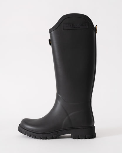 Ilse Jacobsen RubSwift Asymmetric Tall Wellies - Black