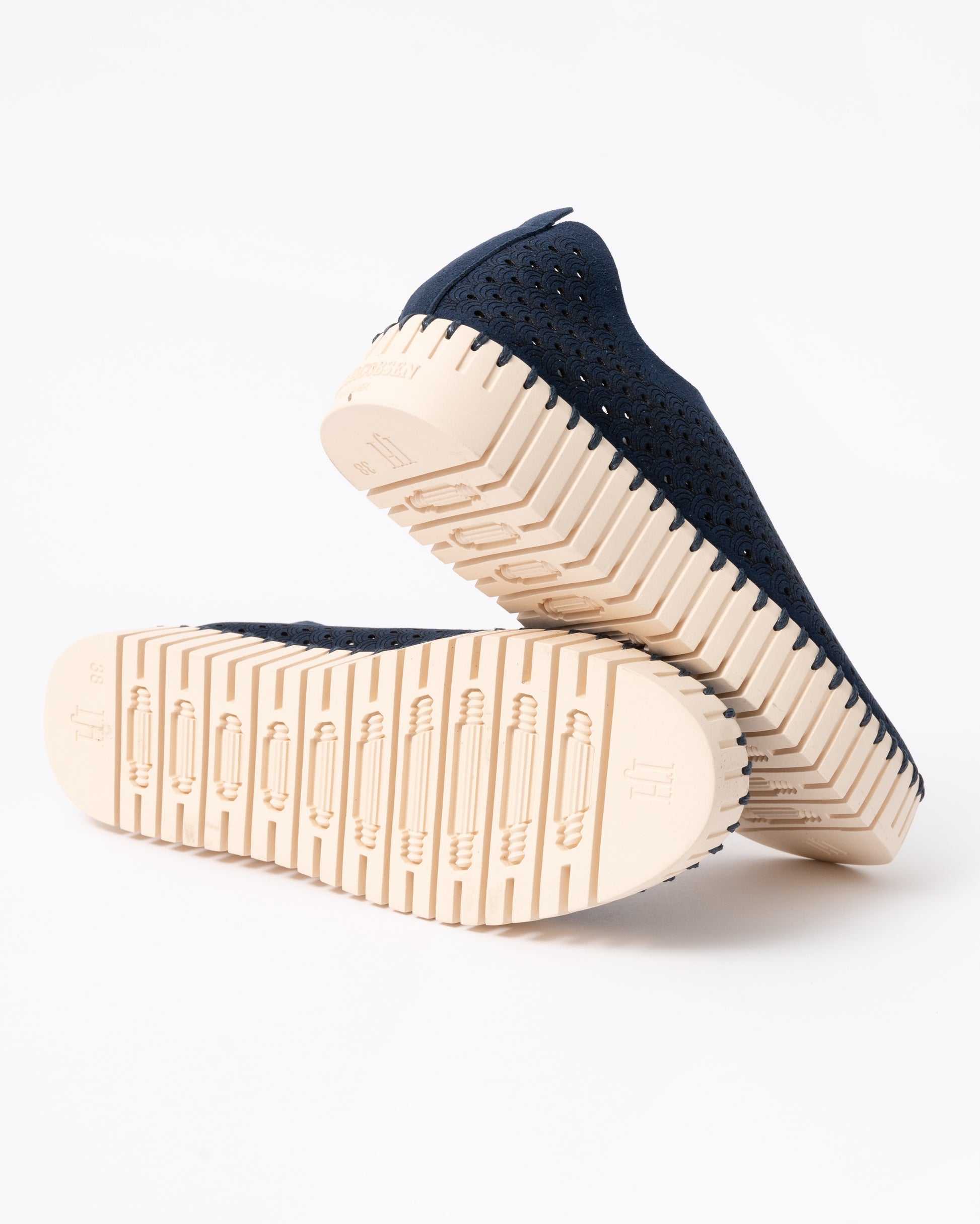 Ilse Jacobsen Tulip Slip-In Womens Platform Shoes in Dark Indigo 660 - sole