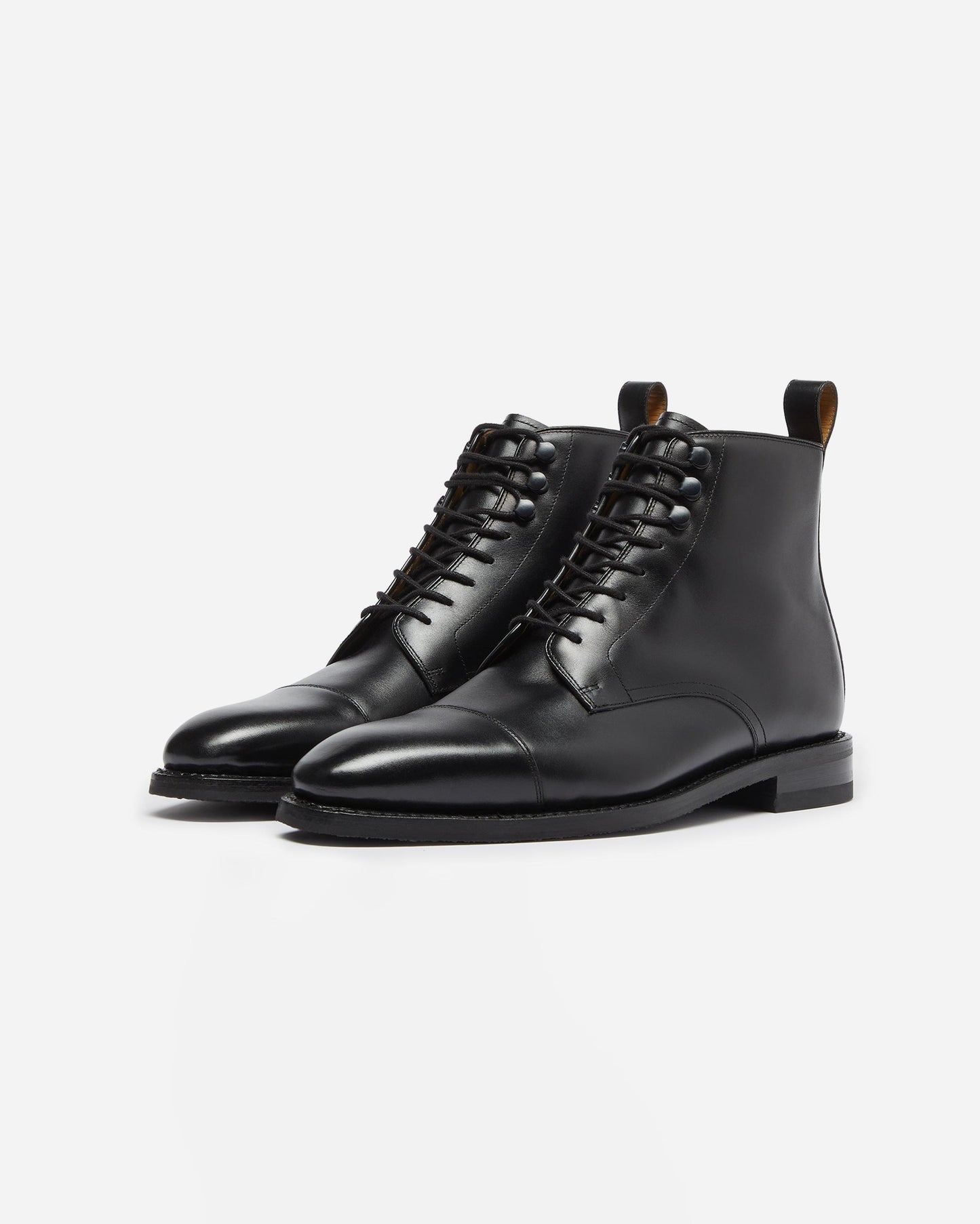 Oliver Sweeney Inglesham Mens Antiqued Calf Leather Boots - Black