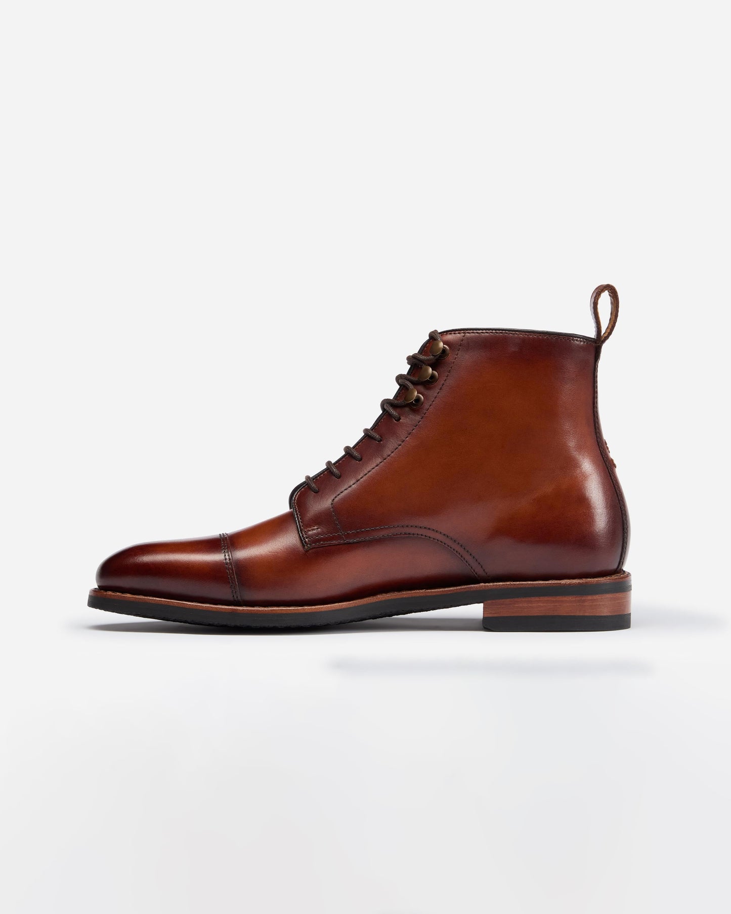 Oliver Sweeney Inglesham Mens Antiqued Calf Leather Boots - Dark Tan