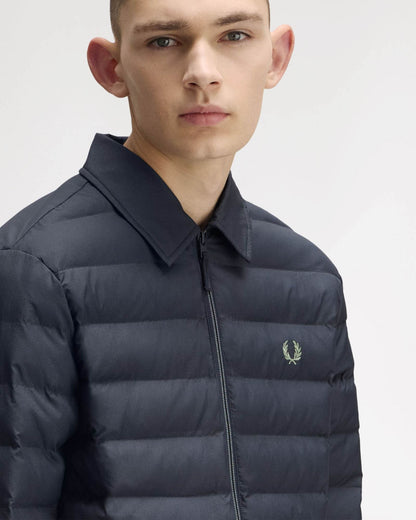 Fred Perry Mens Collared Insulated Jacket - Dark Airforce 738