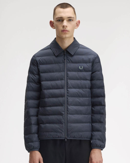 Fred Perry Mens Collared Insulated Jacket - Dark Airforce 738