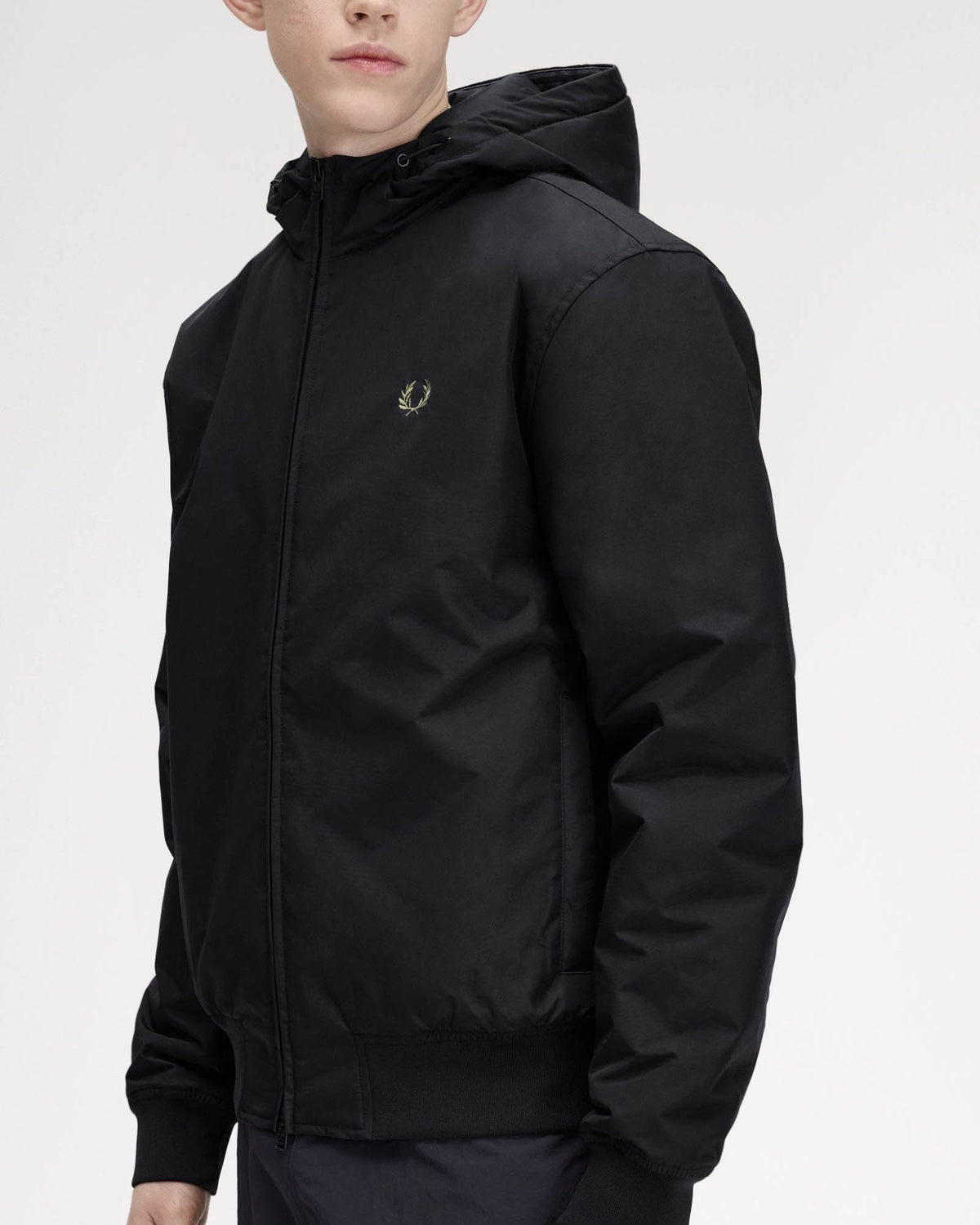 Fred Perry Mens Hooded Brentham Jacket - Black 184 side 2