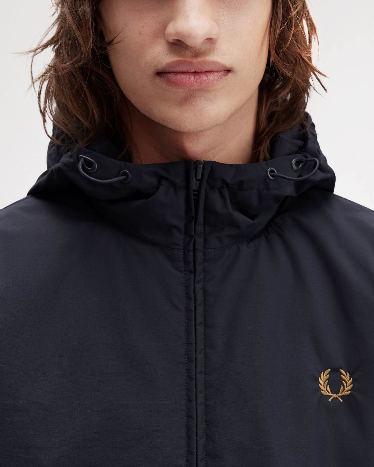 Fred Perry Mens Hooded Brentham Jacket - Navy 248