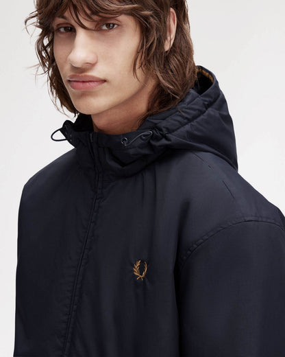 Fred Perry Mens Hooded Brentham Jacket - Navy 248