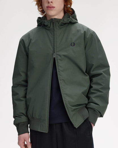 Fred Perry Mens Hooded Brentham Jacket - Court Green X89