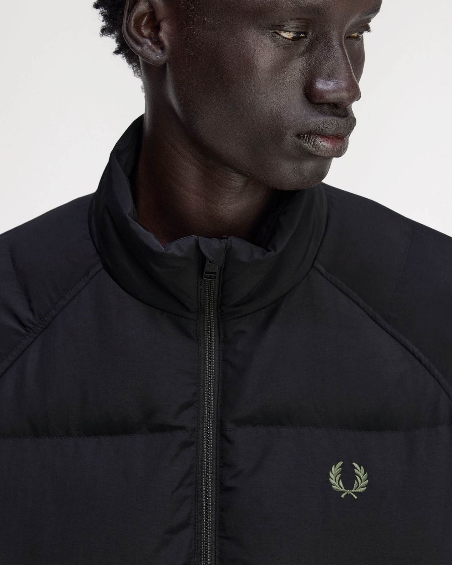 Fred Perry Mens Raglan Sleeve Padded Jacket - Black 102