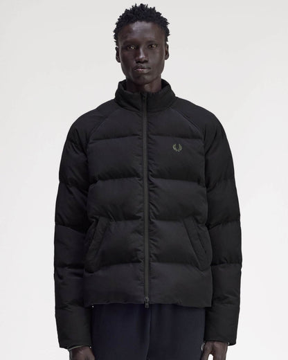 Fred Perry Mens Raglan Sleeve Padded Jacket - Black 102