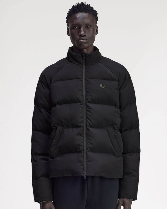 Fred Perry Mens Raglan Sleeve Padded Jacket - Black 102
