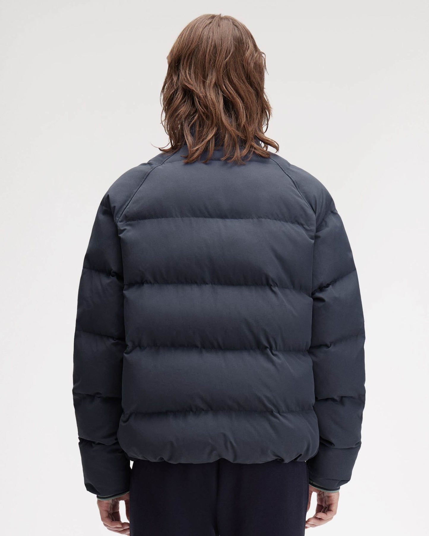 Fred Perry Mens Raglan Sleeve Padded Jacket - Dark Airforce 738