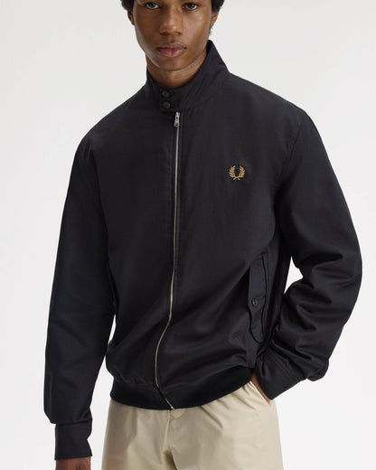 Fred Perry Mens Twill Harrington Jacket - Black 102