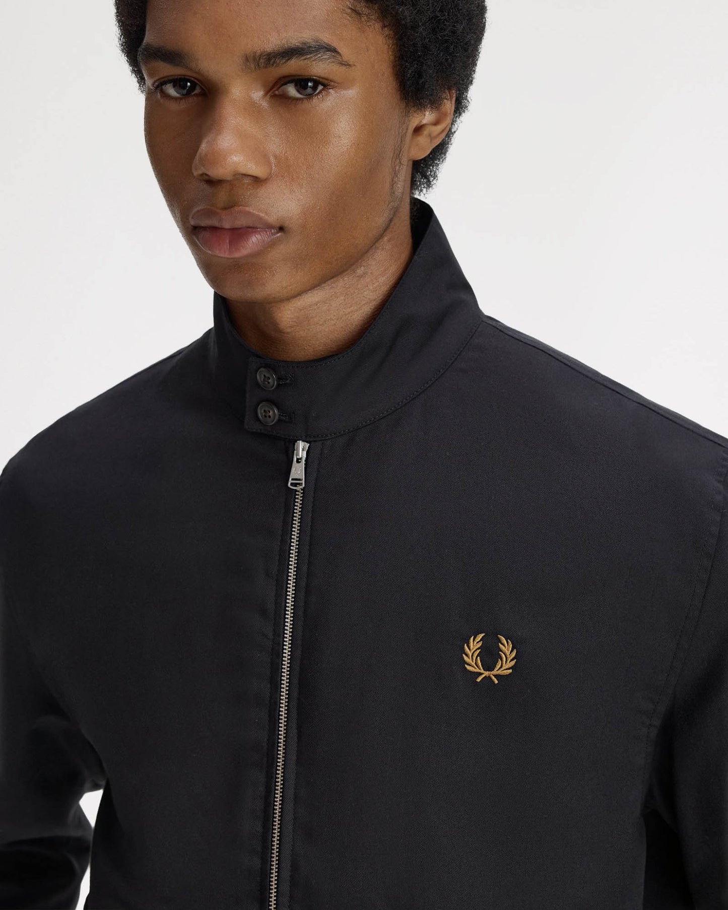 Fred Perry Mens Twill Harrington Jacket - Black 102