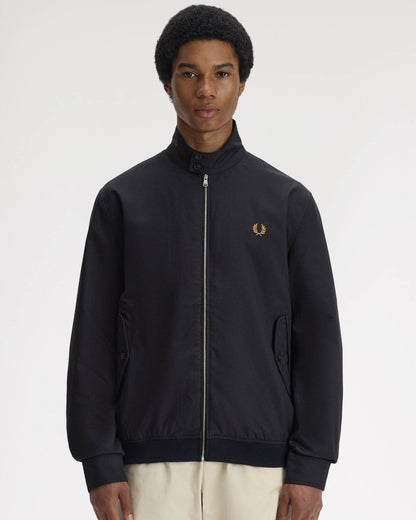 Fred Perry Mens Twill Harrington Jacket - Black 102