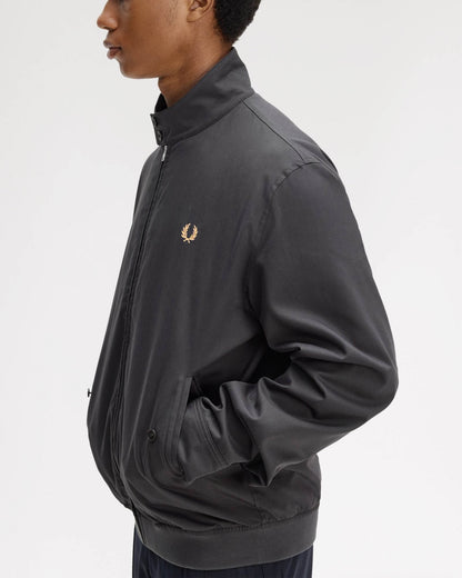 Fred Perry Mens Twill Harrington Jacket - Anchor Grey 297