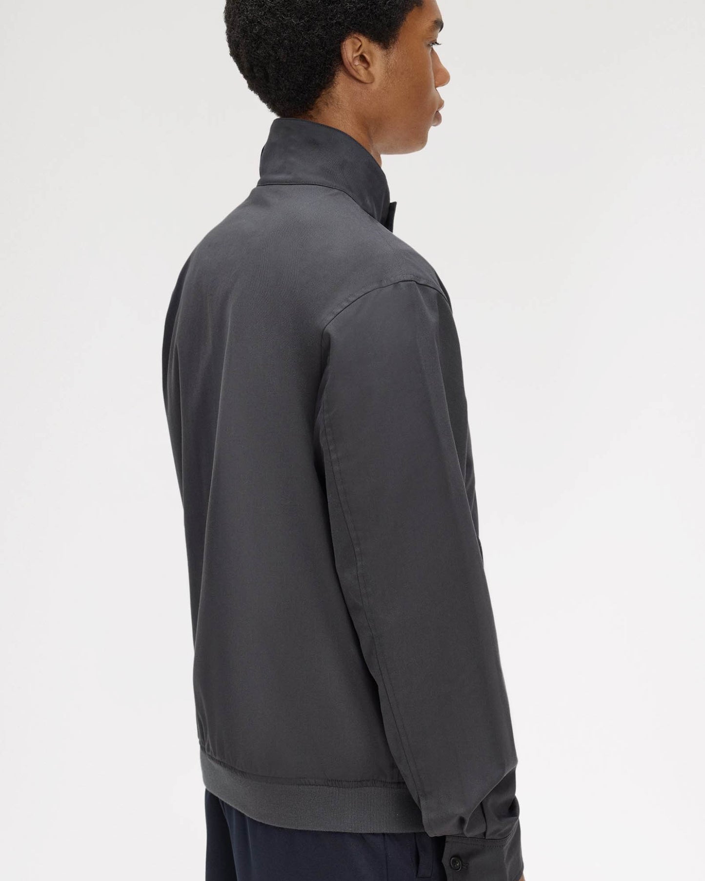 Fred Perry Mens Twill Harrington Jacket - Anchor Grey 297