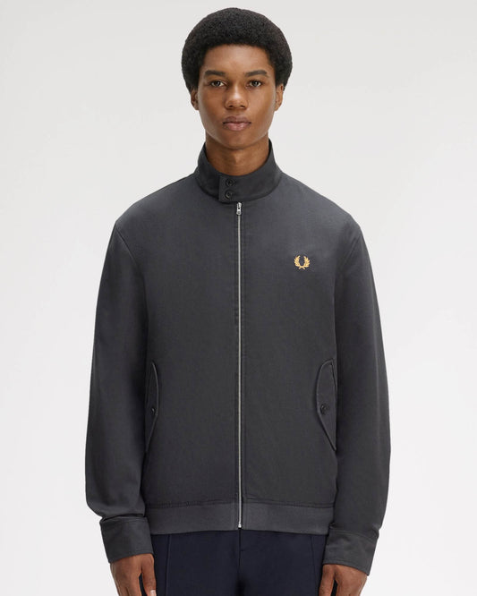 Fred Perry Mens Twill Harrington Jacket - Anchor Grey 297