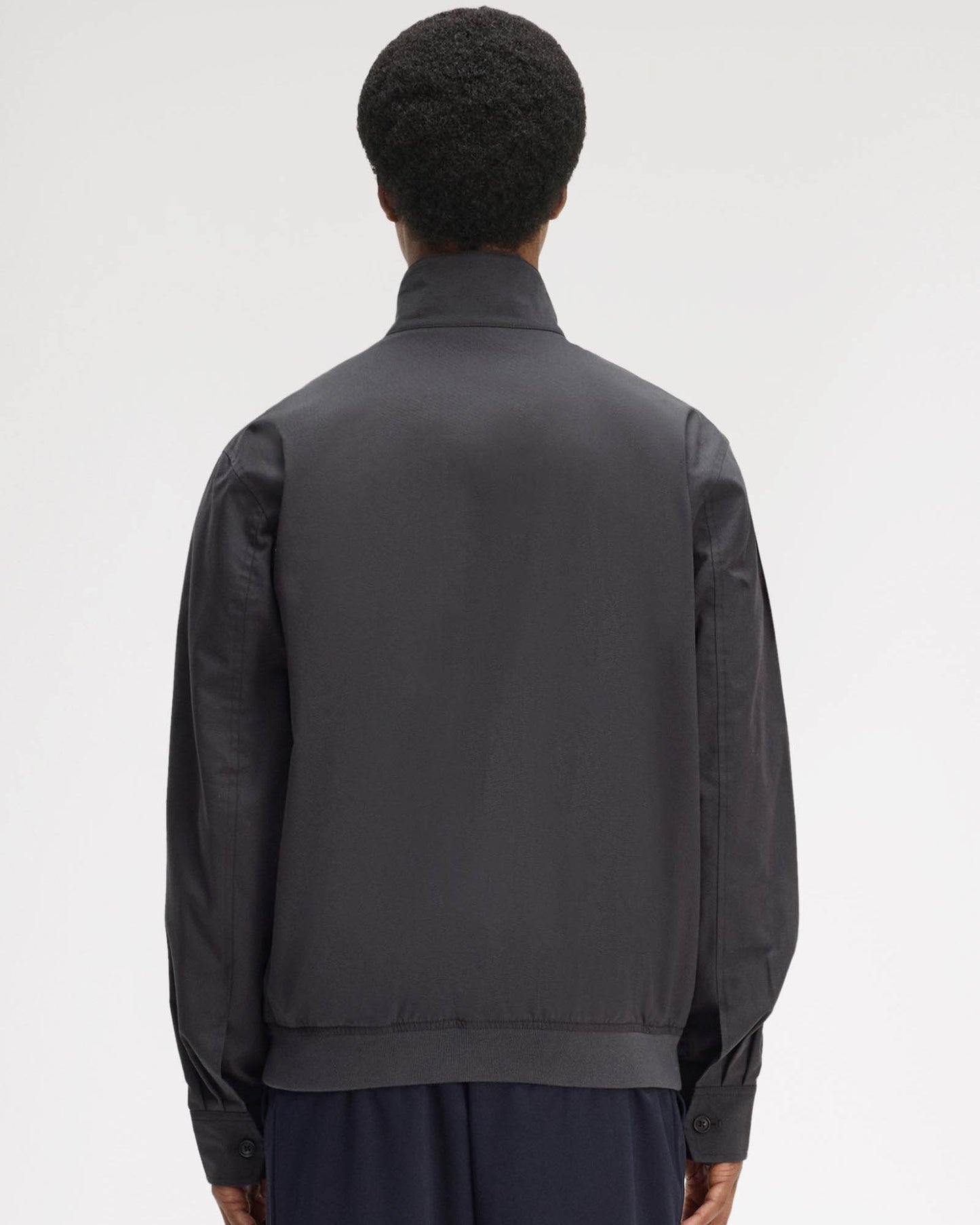 Fred Perry Mens Twill Harrington Jacket - Anchor Grey 297