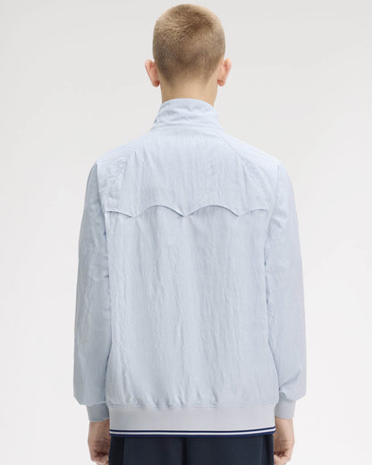 Fred Perry Mens Crinkle Harrington Jacket - Dusky Blue 28A