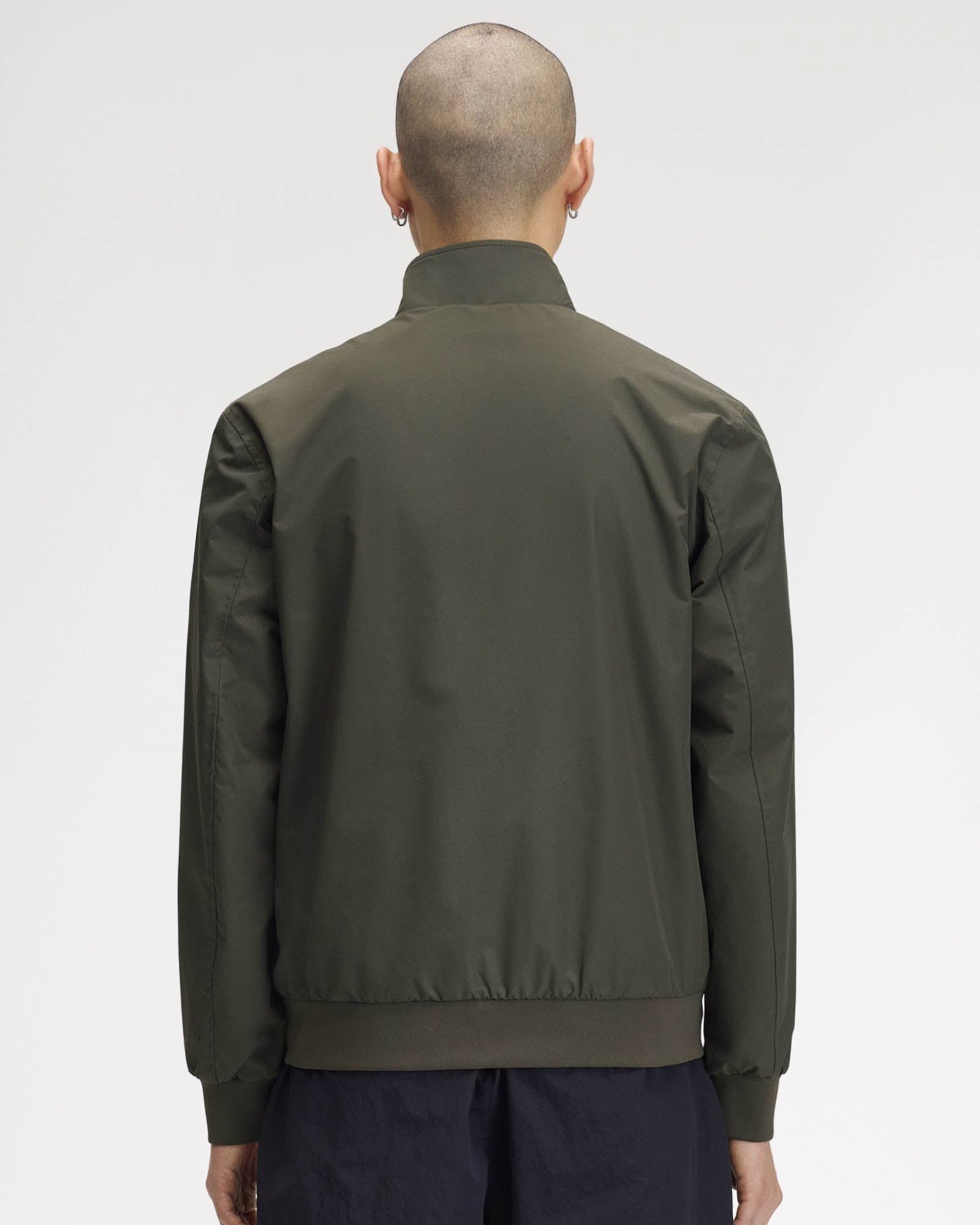 Fred Perry Mens Brentham Jacket - Field Green 148, back