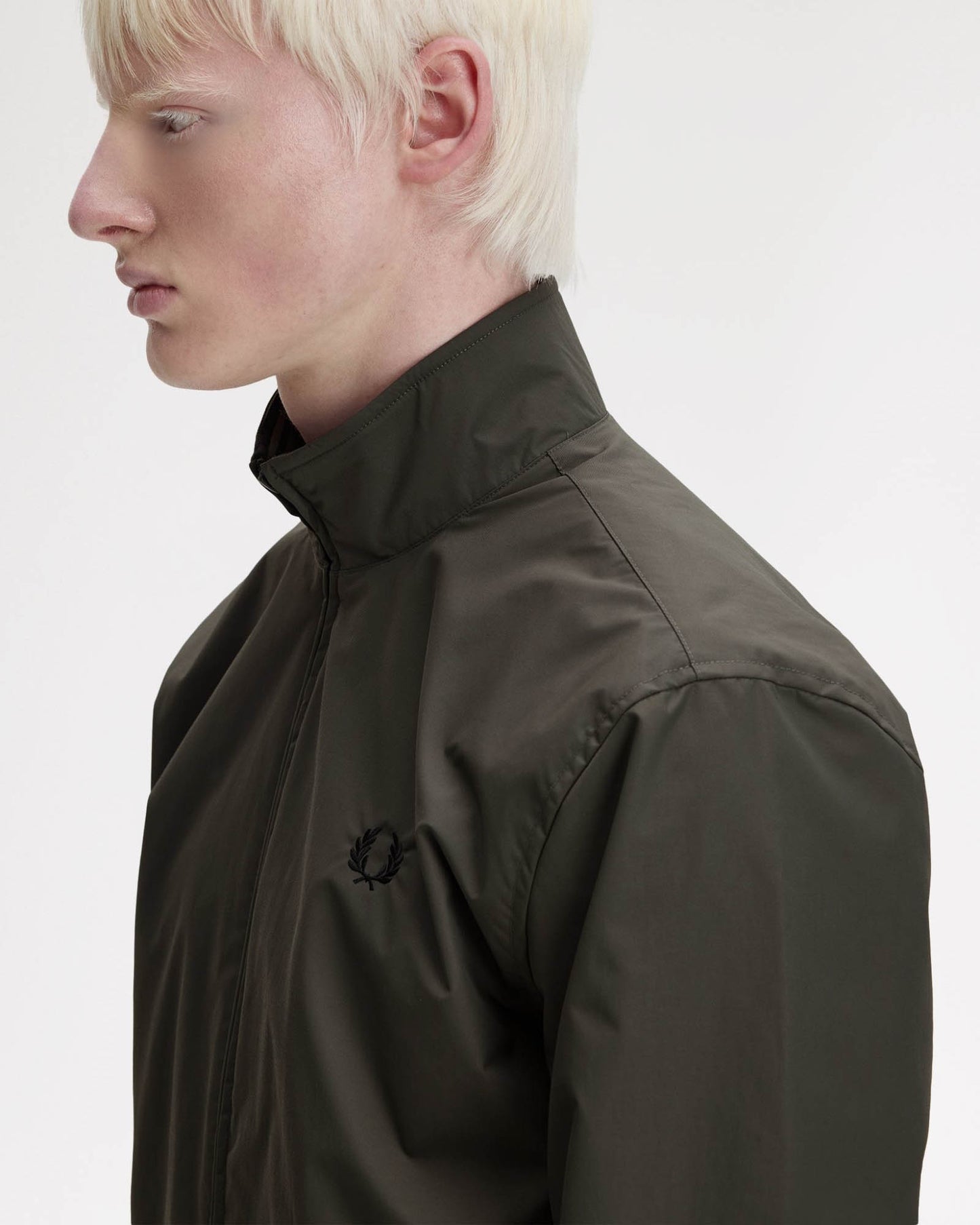 Fred Perry Mens Brentham Jacket - Field Green/Black U70