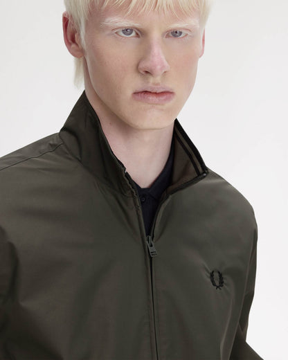Fred Perry Mens Brentham Jacket - Field Green/Black U70