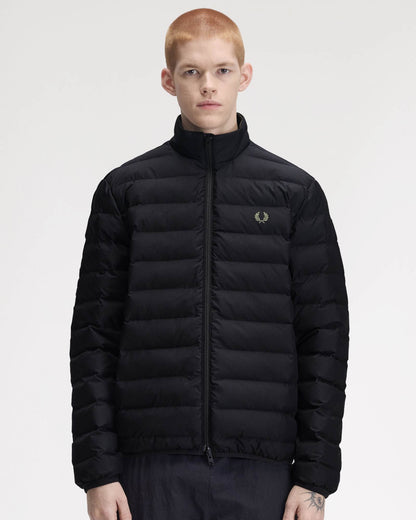 Fred Perry Mens Insulated Jacket - Black 184 front