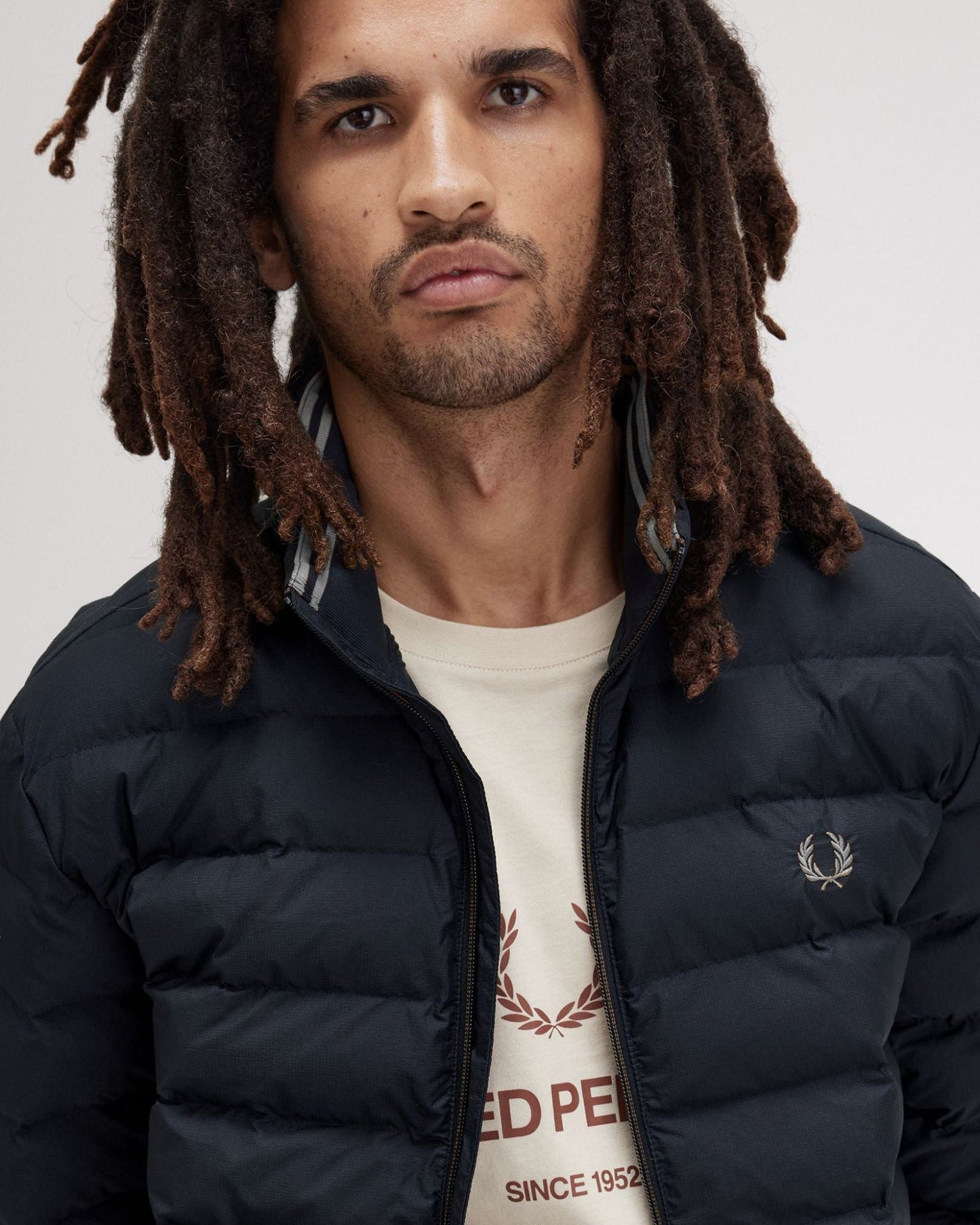 Fred Perry Mens Insulated Jacket - Black 102 - CHO - Designer Mens Padded Jackets