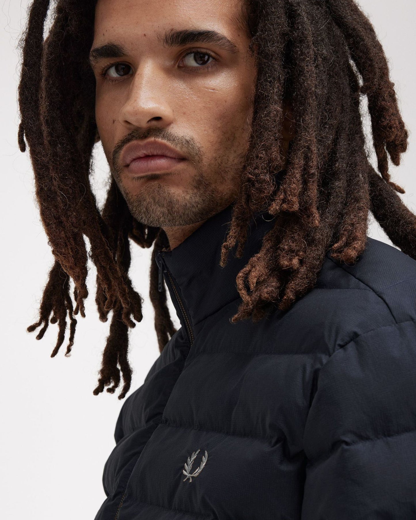 Fred Perry Mens Insulated Jacket - Black 102 - CHO - Designer Mens Padded Jackets