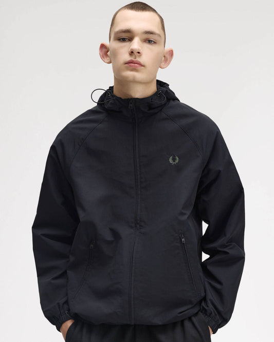 Fred Perry Mens Hooded Shell Jacket - Black 102