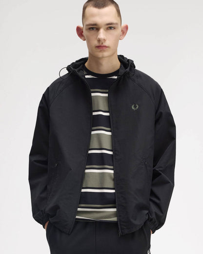Fred Perry Mens Hooded Shell Jacket - Black 102