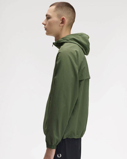 Fred Perry Mens Hooded Shell Jacket - Laurel Wreath Green W19
