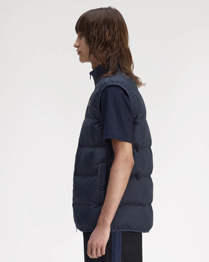Fred Perry Mens Padded Gilet - Navy 608