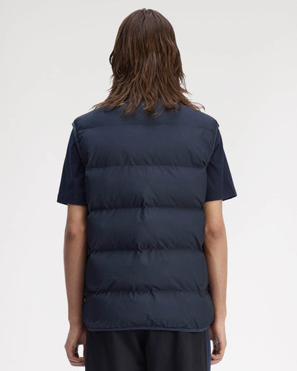 Fred Perry Mens Padded Gilet - Navy 608