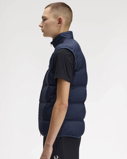 Fred Perry Mens Padded Gilet - Dark Airforce 738